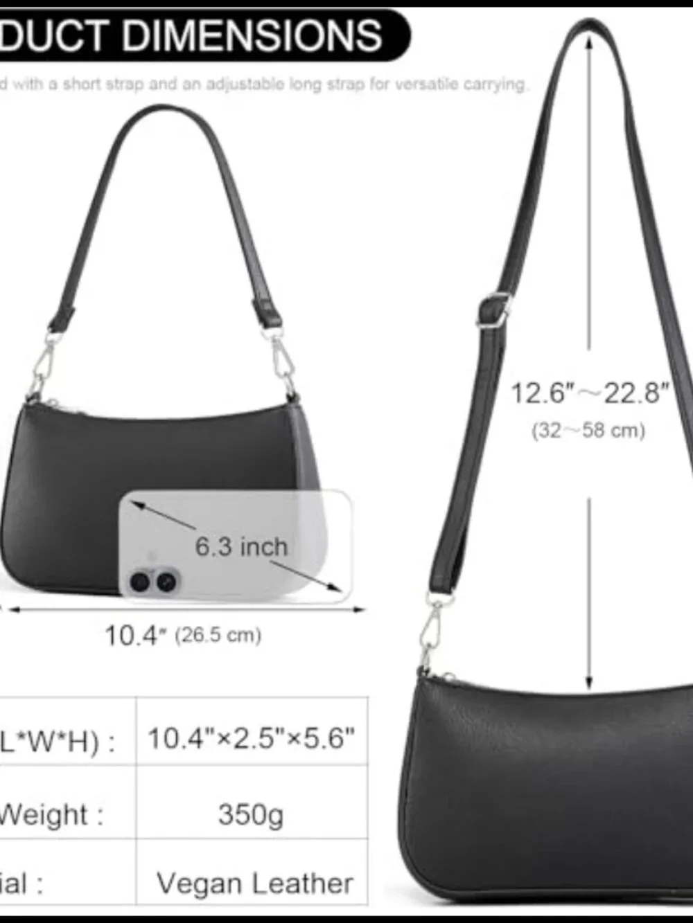 Hobo Shoulder Bag PU Leather Large Capacity Women's Crossbody Purse